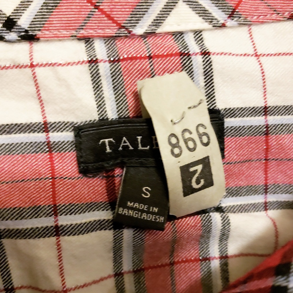 Talbots Ruffle Holiday Metallic Flannel Top - Picture 4 of 4